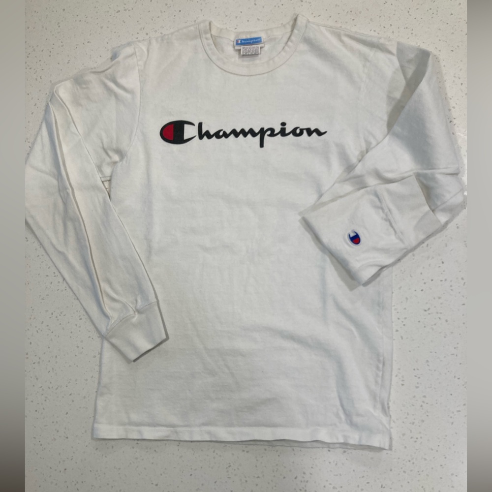 T#5 Champion Long Sleeve Small “Baby Blue Tag”